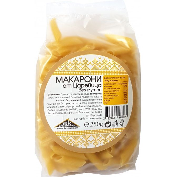 Макарони от царевица без глутен 0,250 Бизнес къща