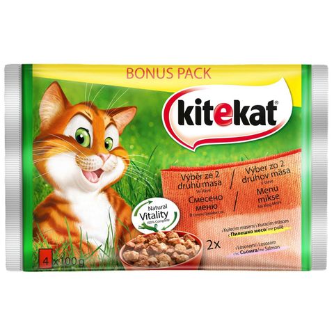 Кит-Кат пауч смесено меню 4 х 0,100