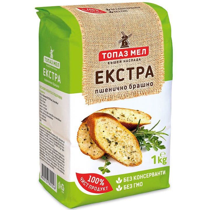 Брашно ТОПАЗ МЕЛ тип 500 Екстра 1 кг.
