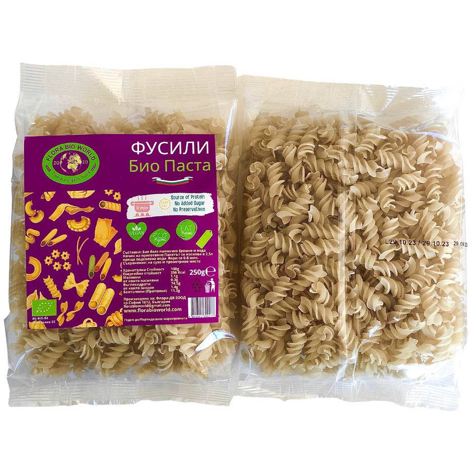 БИО Паста Фусили 0,250 Flora Bio World
