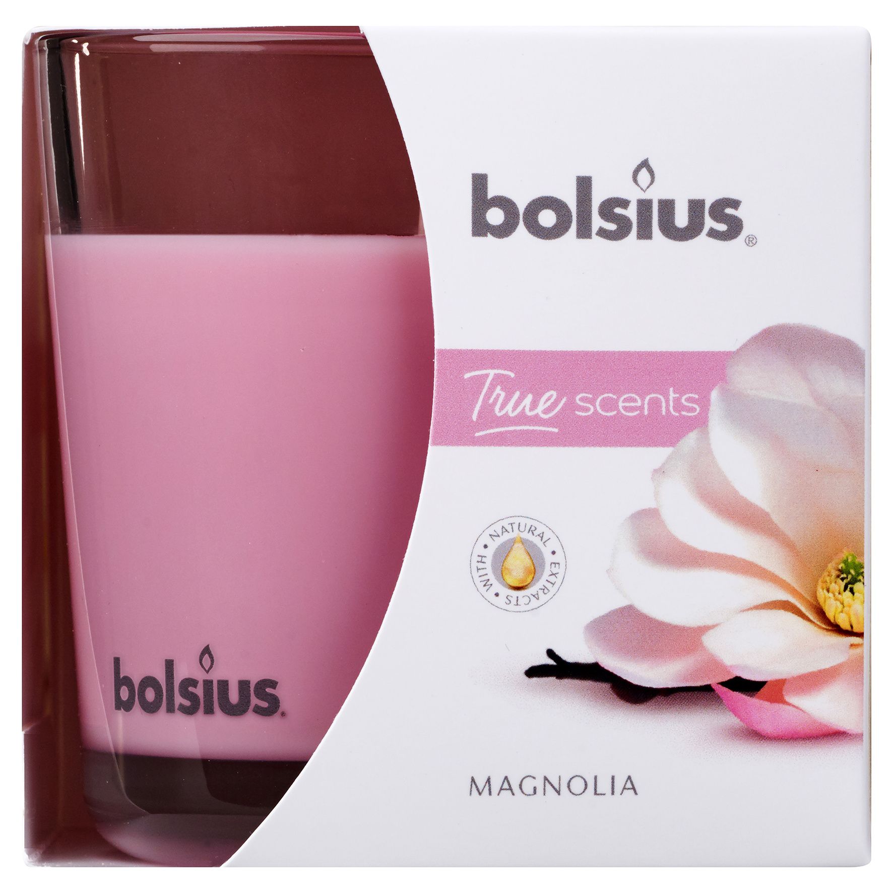 Bolsius свещ в чаша аромат магнолия 95/95